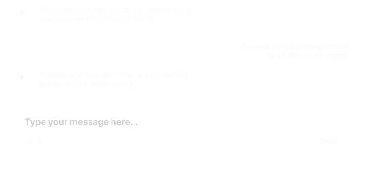 Smart portfolio building interface