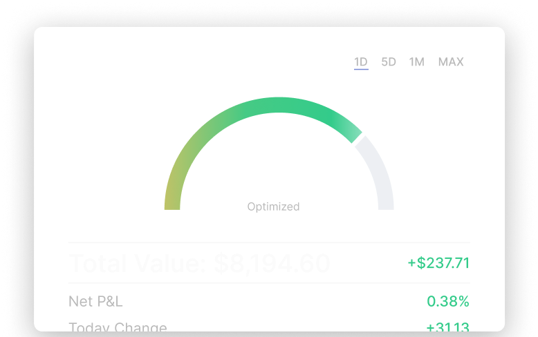 AI portfolio optimization dashboard