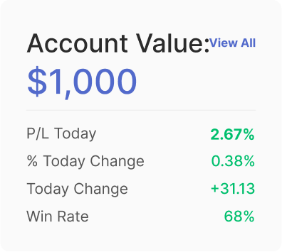 Investment tracking interface