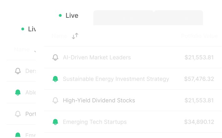 Portfolio overview dashboard
